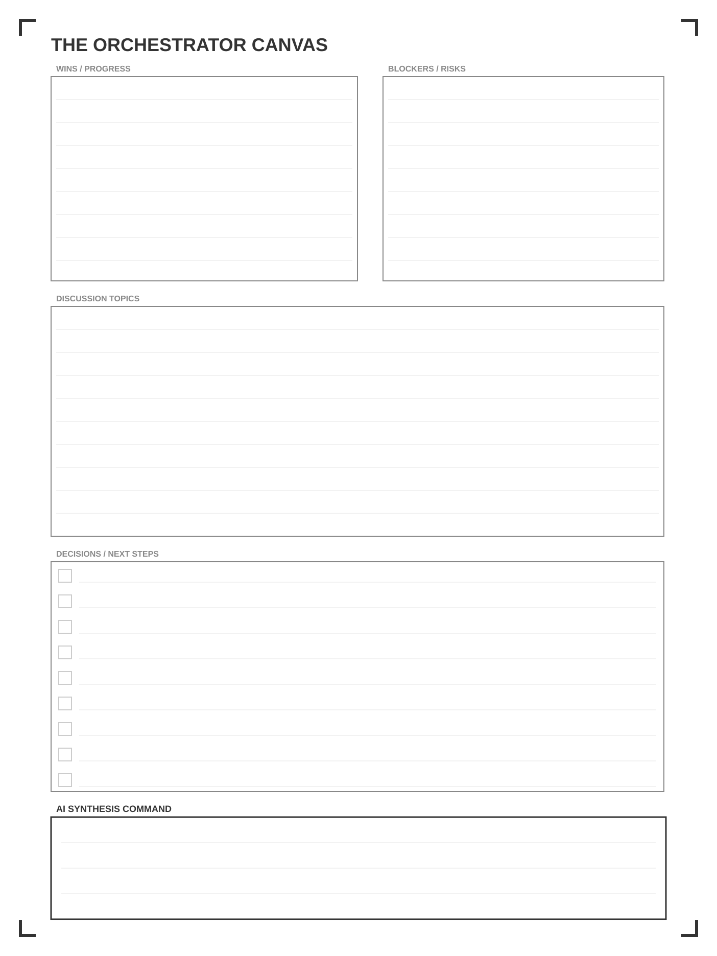 Orchestrator Canvas template