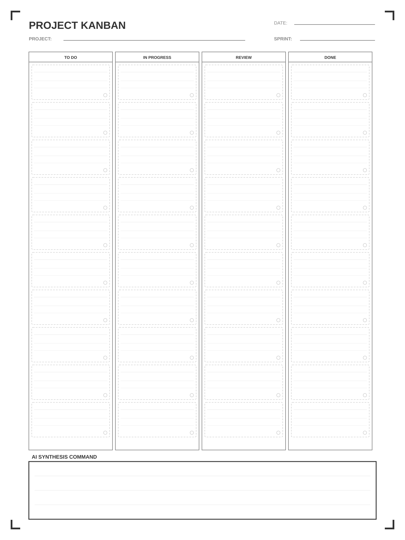Project Kanban template