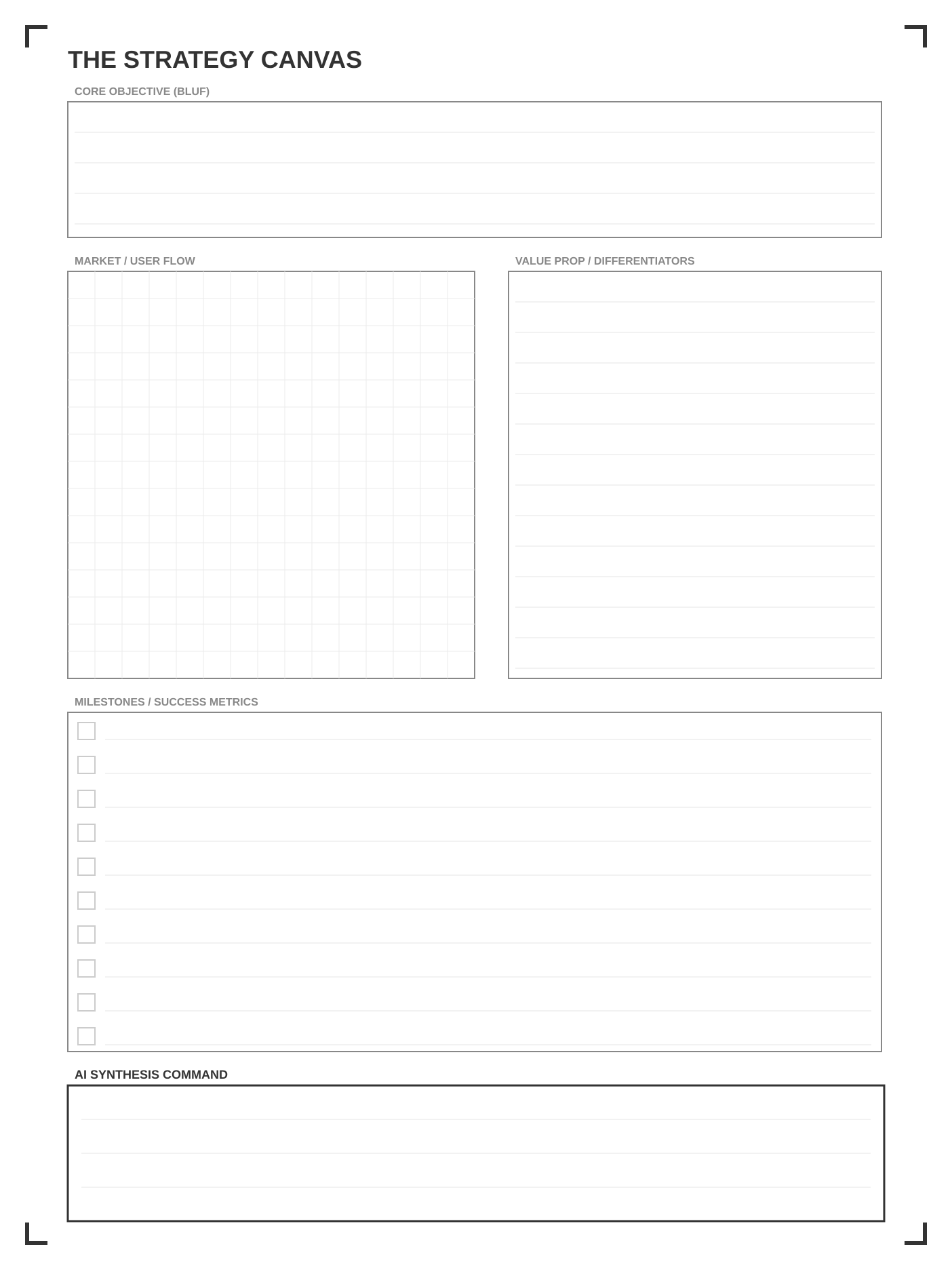 Strategy Canvas template